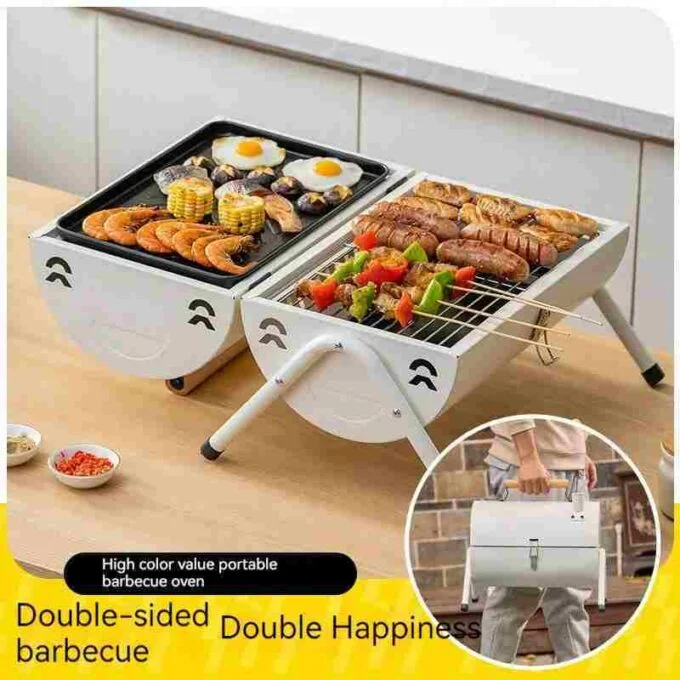 Barril asador carbon portatil