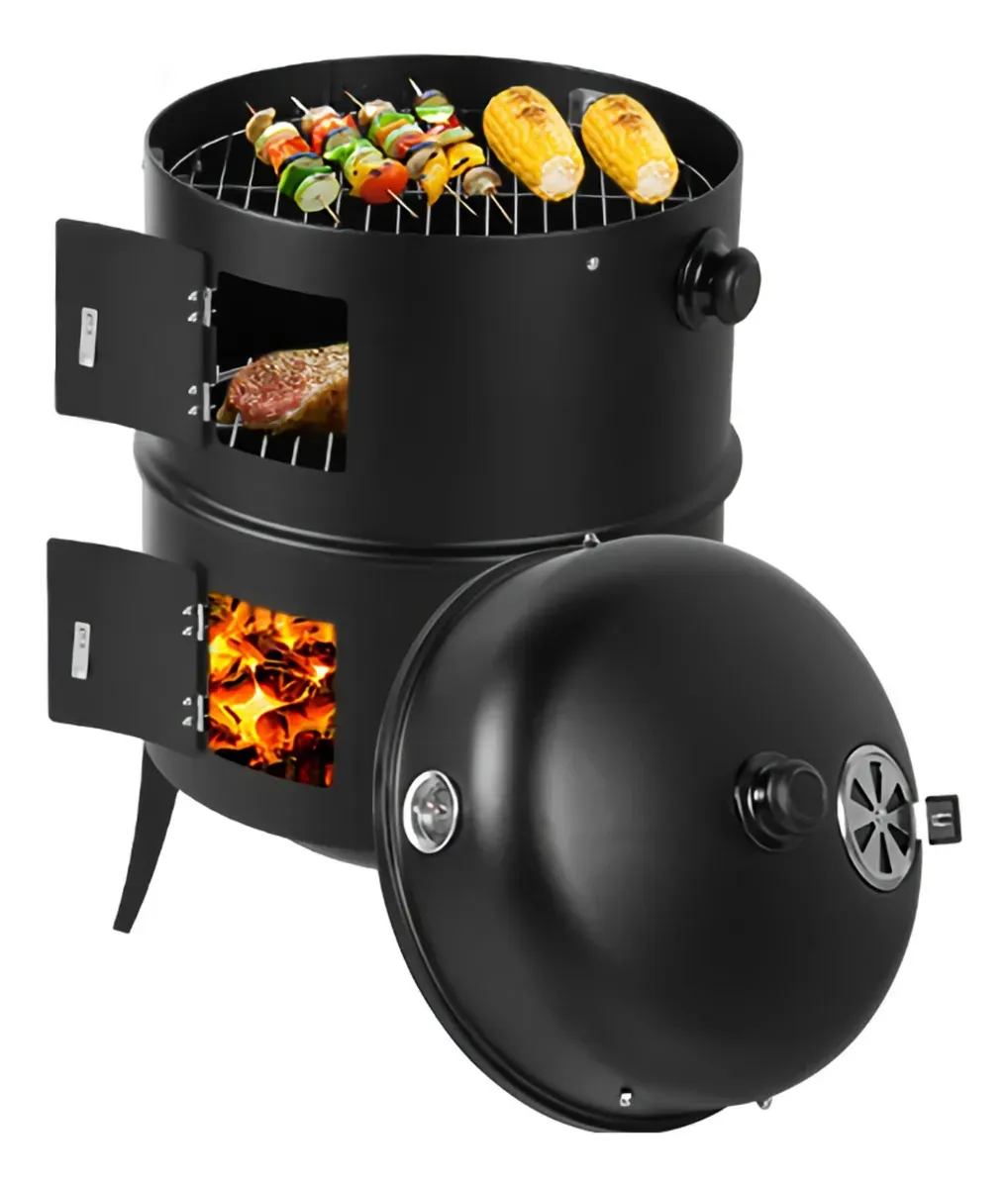 Asador Barril Portátil 3 En 1 (Ahumador)